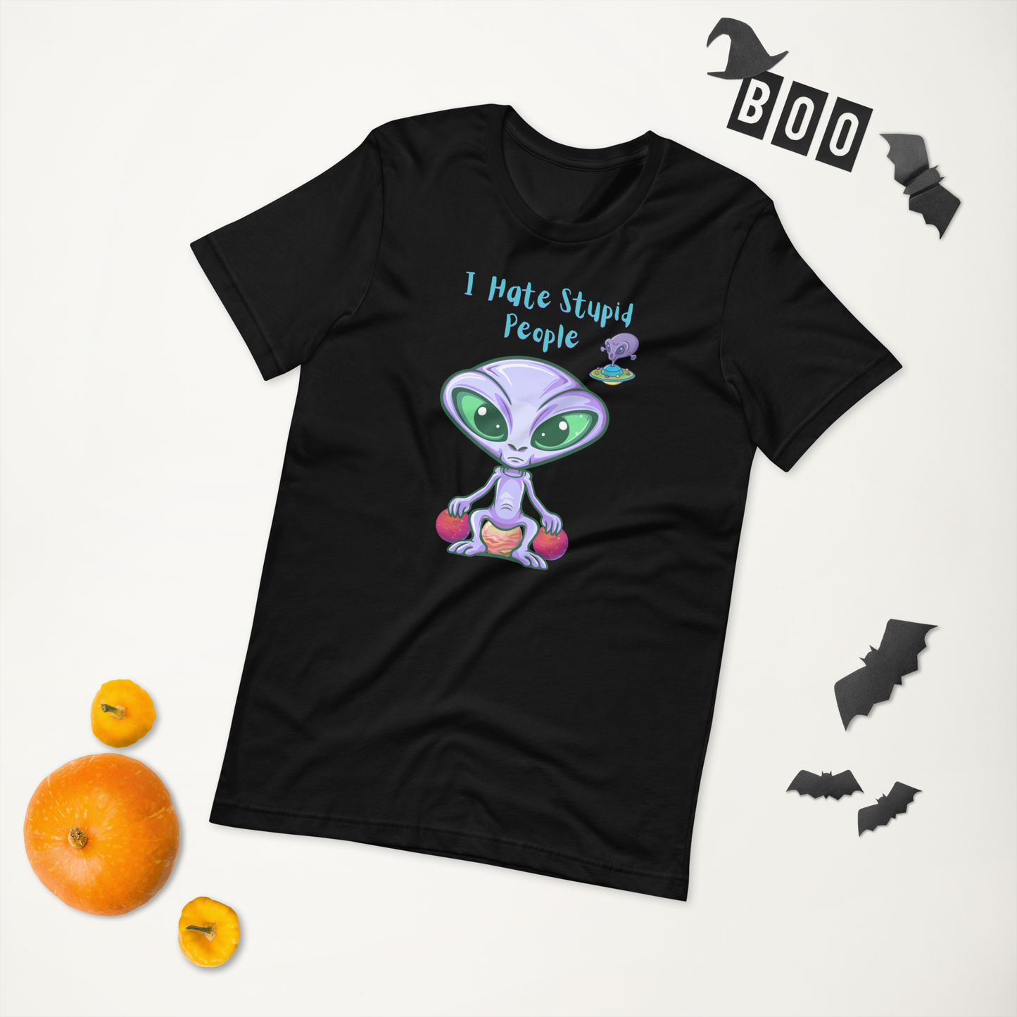 Unisex t-shirt Alien I hate stupid people