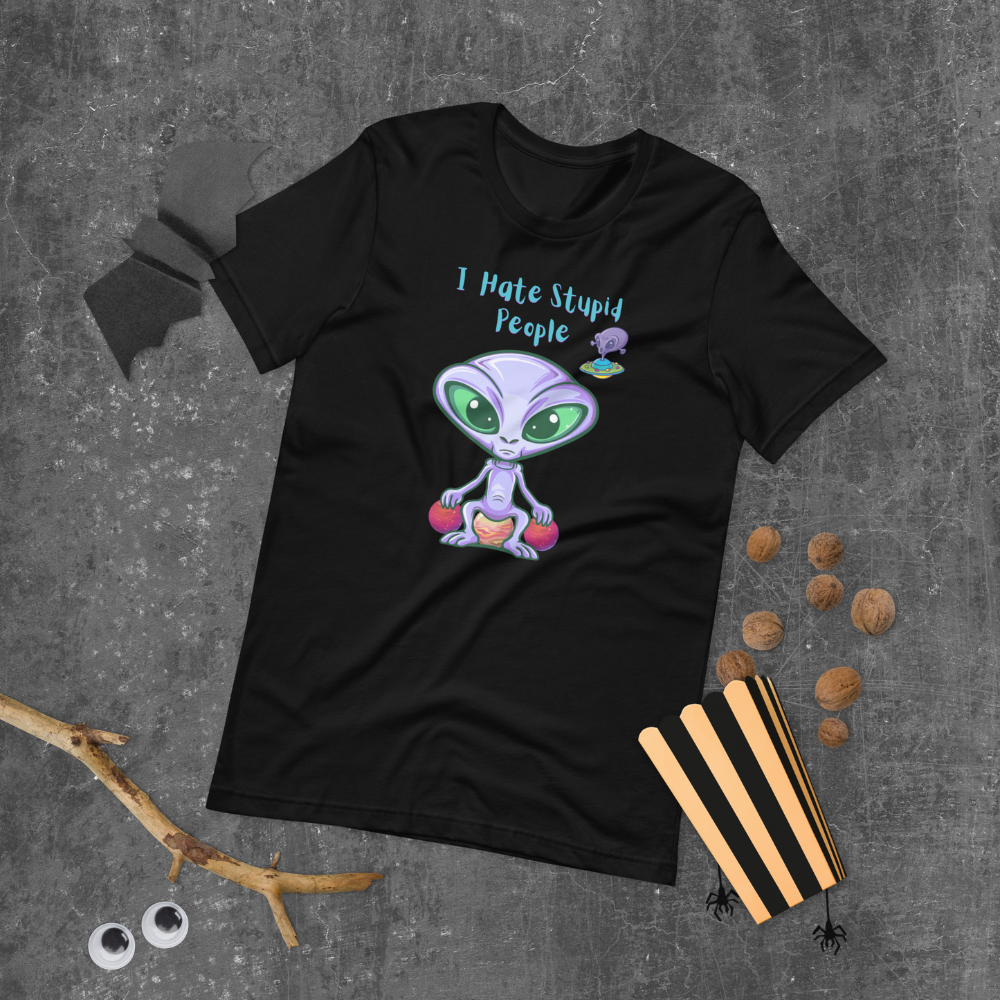 Unisex t-shirt Alien I hate stupid people