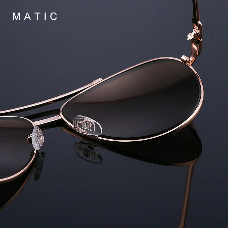 MATIC Ladies Retro Pilot Aviation Sunglasses for Womens Quality Pink Mirrored Sun Glasses Eyewear Luxury Brand Zonnebril Dames