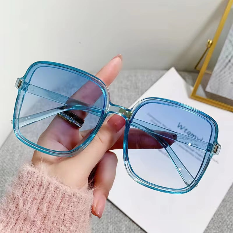 New Oversized Rectangle Sunglasses Women'S Fashion Square Sun Glasses Men'S Classic Vintage Eyewear UV400 Oculos De Sol