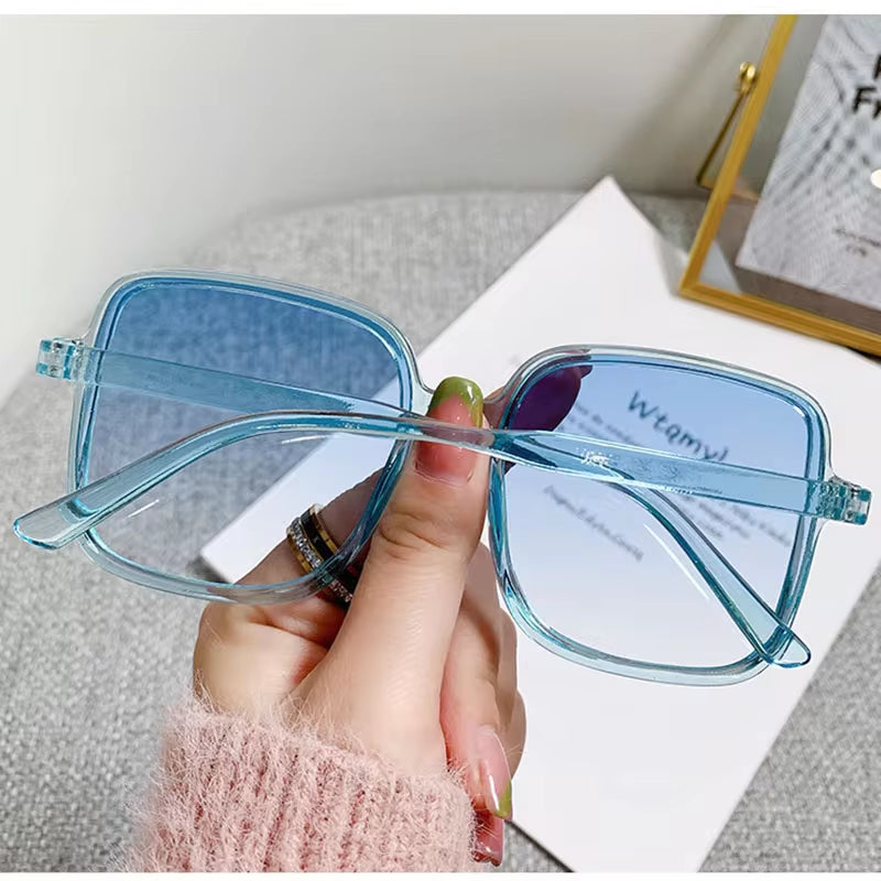 New Oversized Rectangle Sunglasses Women'S Fashion Square Sun Glasses Men'S Classic Vintage Eyewear UV400 Oculos De Sol