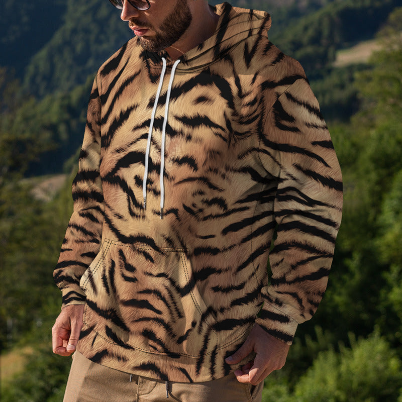 Men's Street Fashion Leopard Print Sweater