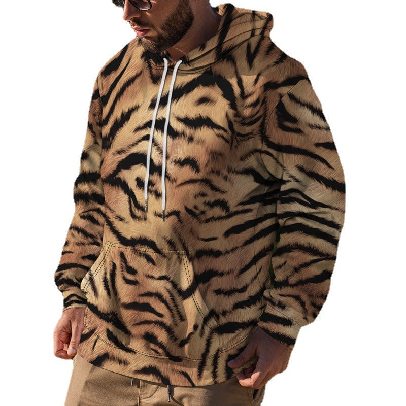 Men's Street Fashion Leopard Print Sweater