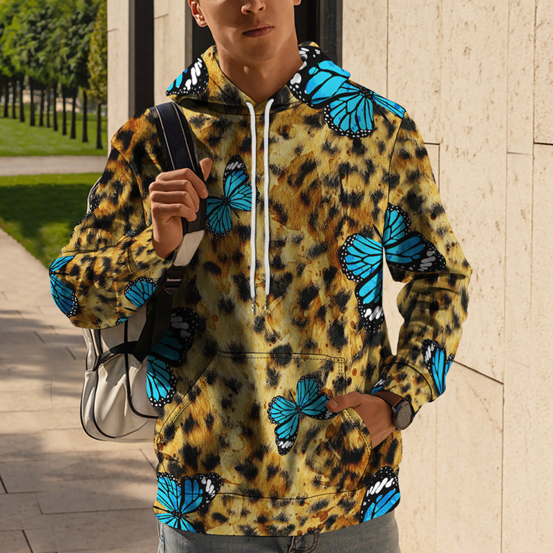 Men's Street Fashion Leopard Print Sweater