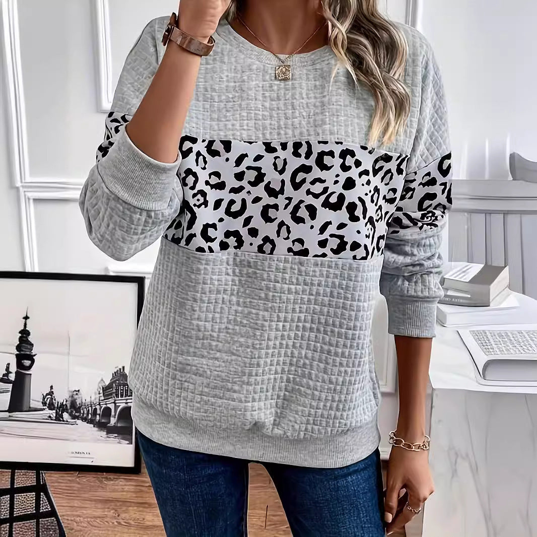 Printed Long Sleeve Round Neck Fashion Casual Sweatshirt