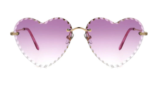 Women'S Heart-Shaped Fashion Sunglasses Rose Gold